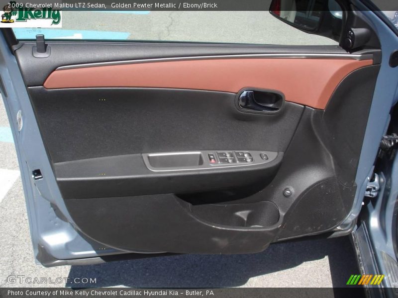 Golden Pewter Metallic / Ebony/Brick 2009 Chevrolet Malibu LTZ Sedan