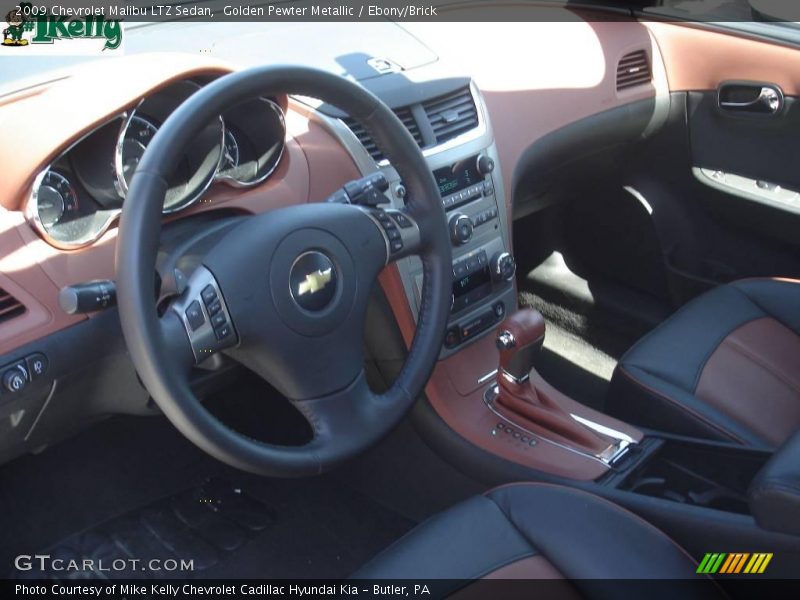 Golden Pewter Metallic / Ebony/Brick 2009 Chevrolet Malibu LTZ Sedan
