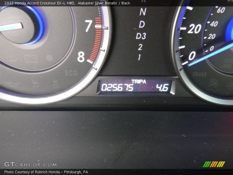 Alabaster Silver Metallic / Black 2012 Honda Accord Crosstour EX-L 4WD