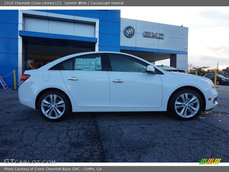 Summit White / Cocoa/Light Neutral 2016 Chevrolet Cruze Limited LTZ