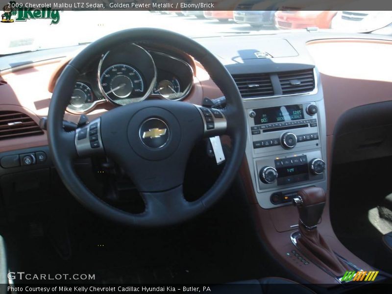 Golden Pewter Metallic / Ebony/Brick 2009 Chevrolet Malibu LTZ Sedan