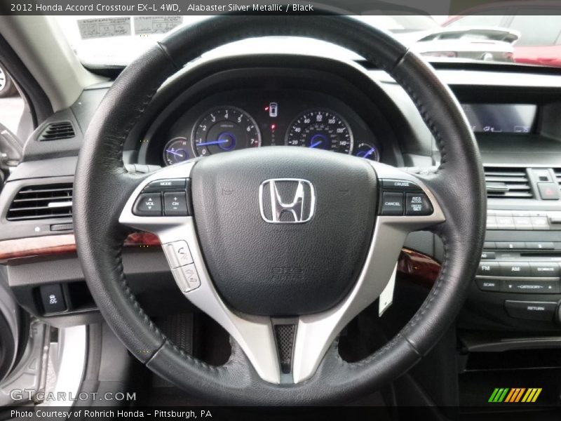 Alabaster Silver Metallic / Black 2012 Honda Accord Crosstour EX-L 4WD