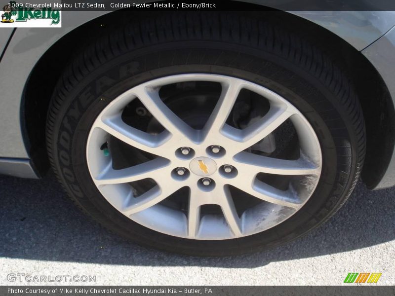 Golden Pewter Metallic / Ebony/Brick 2009 Chevrolet Malibu LTZ Sedan