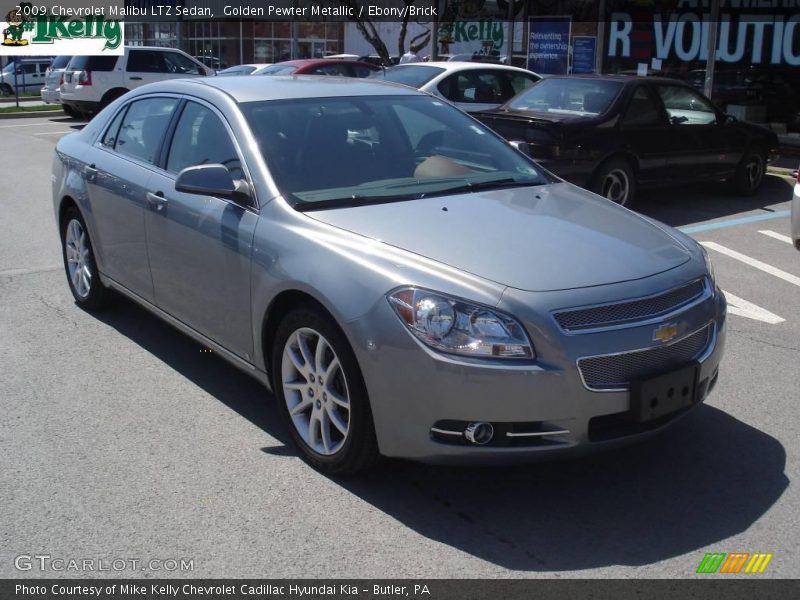 Golden Pewter Metallic / Ebony/Brick 2009 Chevrolet Malibu LTZ Sedan