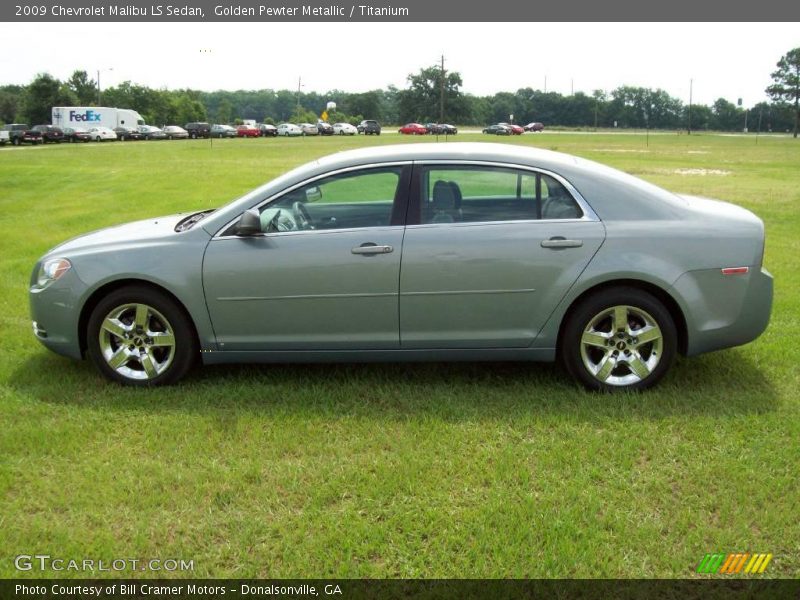 Golden Pewter Metallic / Titanium 2009 Chevrolet Malibu LS Sedan