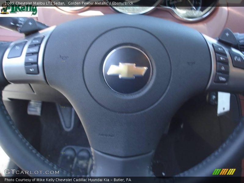 Golden Pewter Metallic / Ebony/Brick 2009 Chevrolet Malibu LTZ Sedan