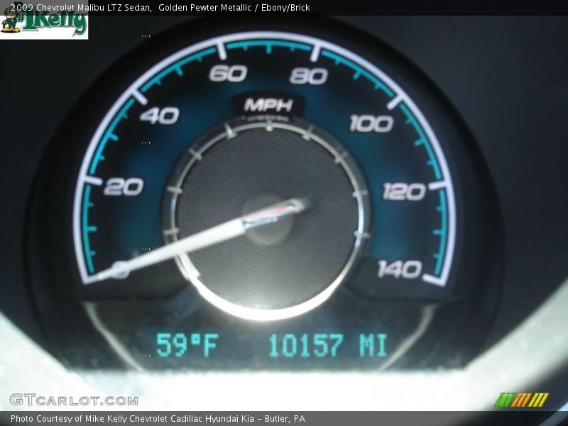 Golden Pewter Metallic / Ebony/Brick 2009 Chevrolet Malibu LTZ Sedan