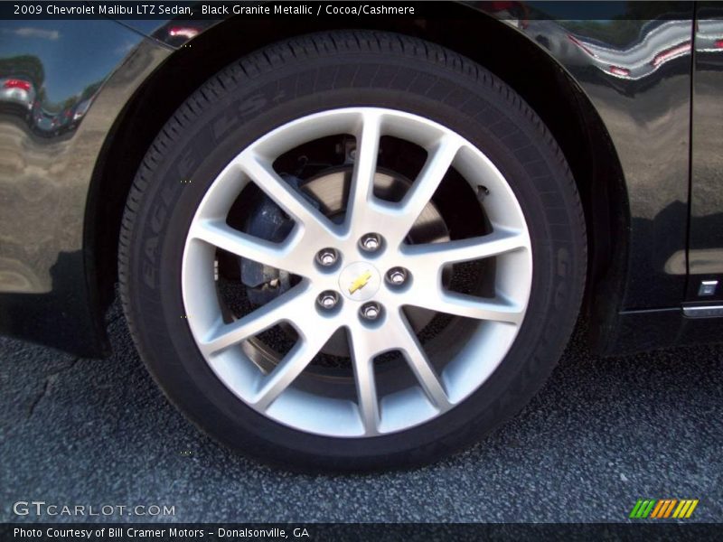Black Granite Metallic / Cocoa/Cashmere 2009 Chevrolet Malibu LTZ Sedan
