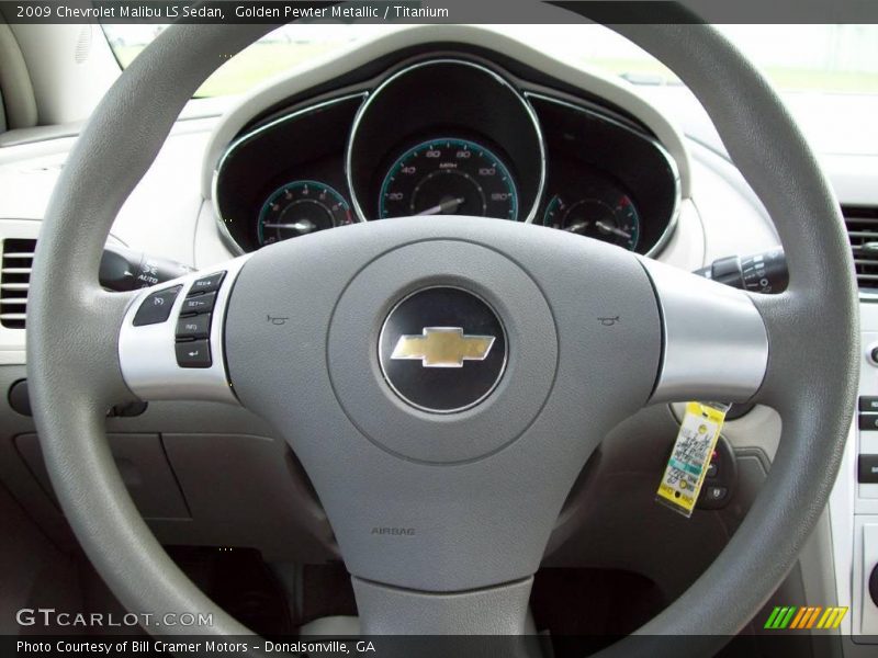 Golden Pewter Metallic / Titanium 2009 Chevrolet Malibu LS Sedan