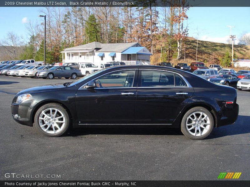 Black Granite Metallic / Ebony/Brick 2009 Chevrolet Malibu LTZ Sedan