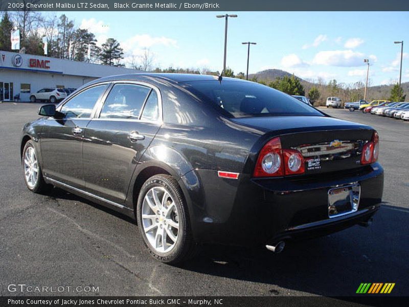 Black Granite Metallic / Ebony/Brick 2009 Chevrolet Malibu LTZ Sedan