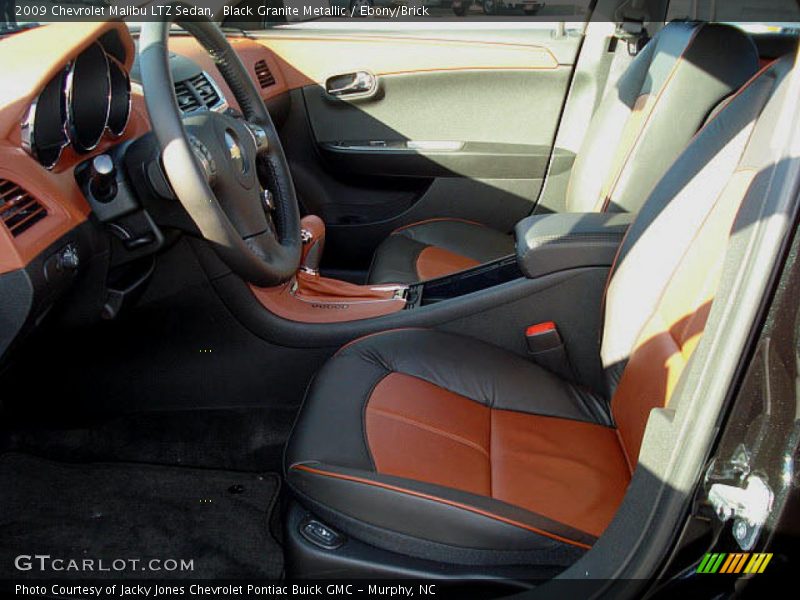 Black Granite Metallic / Ebony/Brick 2009 Chevrolet Malibu LTZ Sedan