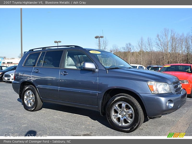 Bluestone Metallic / Ash Gray 2007 Toyota Highlander V6