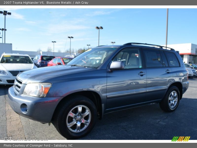 Bluestone Metallic / Ash Gray 2007 Toyota Highlander V6