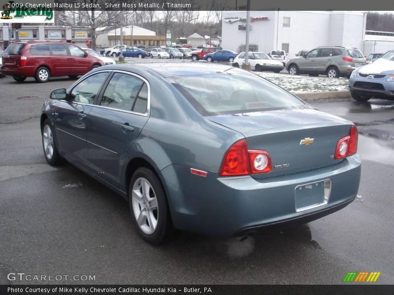 Silver Moss Metallic / Titanium 2009 Chevrolet Malibu LS Sedan