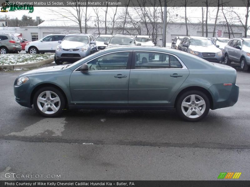 Silver Moss Metallic / Titanium 2009 Chevrolet Malibu LS Sedan