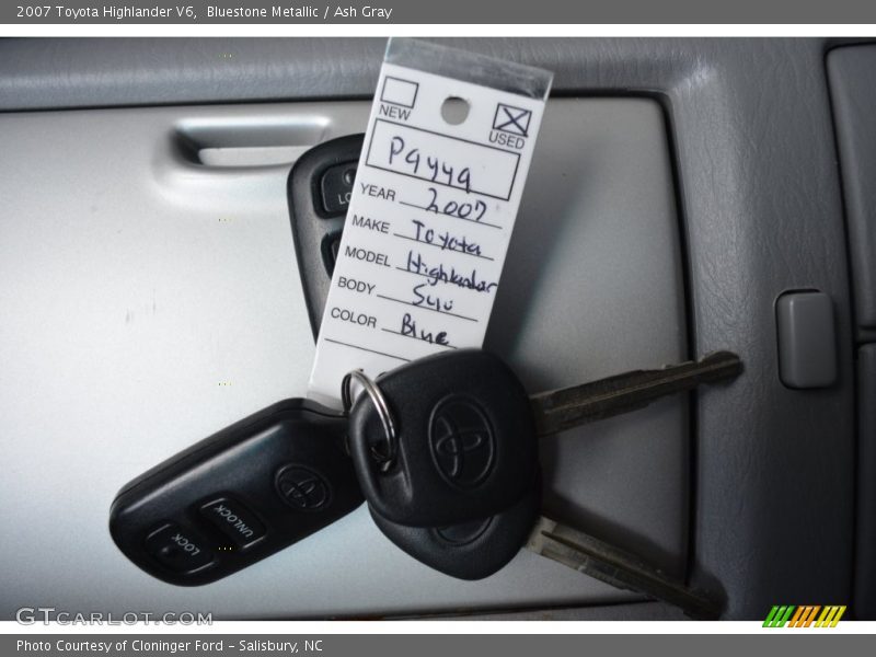 Bluestone Metallic / Ash Gray 2007 Toyota Highlander V6
