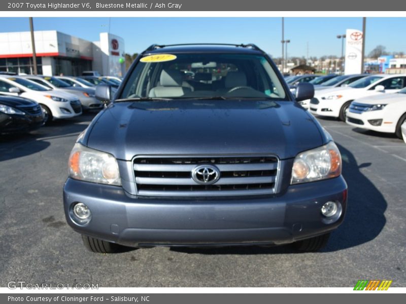 Bluestone Metallic / Ash Gray 2007 Toyota Highlander V6