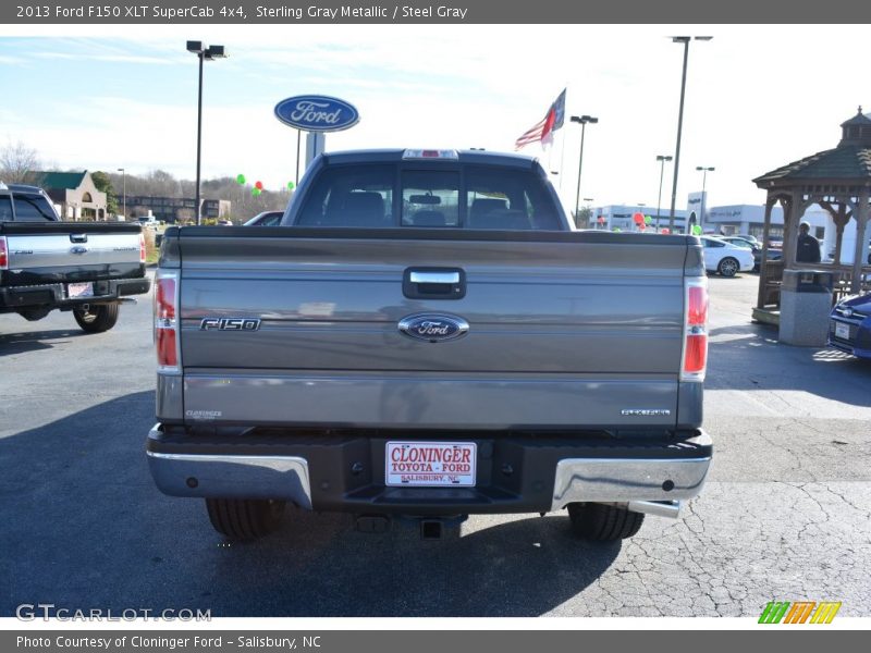 Sterling Gray Metallic / Steel Gray 2013 Ford F150 XLT SuperCab 4x4