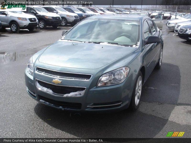 Silver Moss Metallic / Titanium 2009 Chevrolet Malibu LS Sedan
