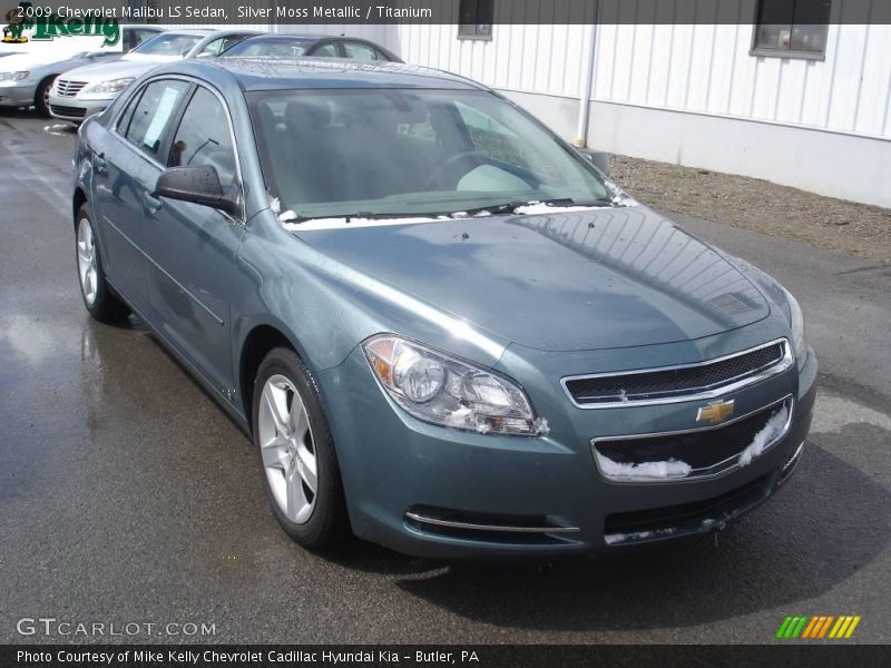 Silver Moss Metallic / Titanium 2009 Chevrolet Malibu LS Sedan
