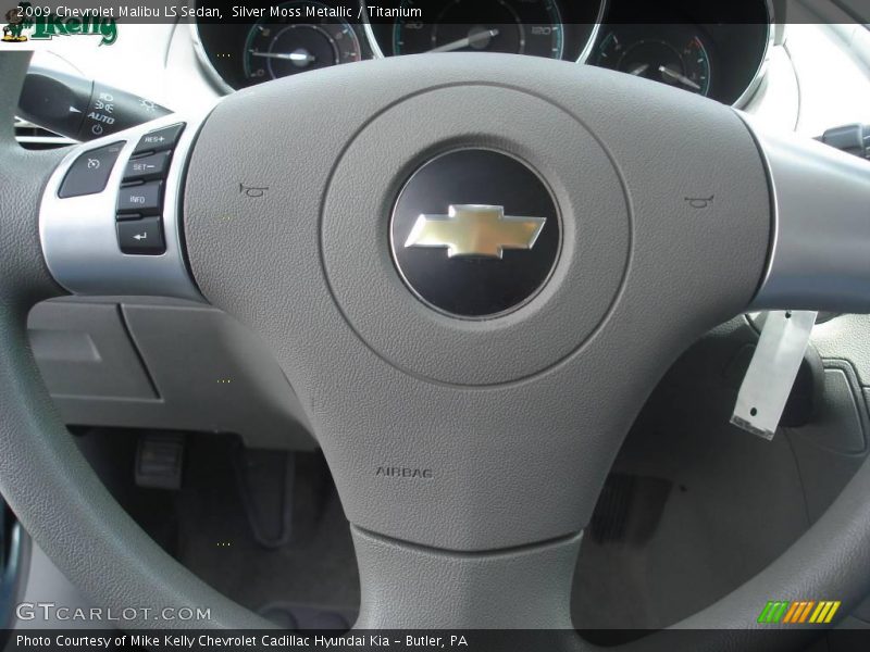 Silver Moss Metallic / Titanium 2009 Chevrolet Malibu LS Sedan