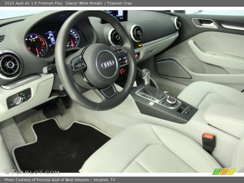 Glacier White Metallic / Titanium Gray 2015 Audi A3 1.8 Premium Plus