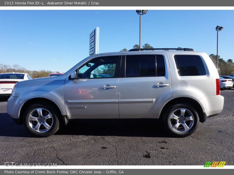 Alabaster Silver Metallic / Gray 2013 Honda Pilot EX-L