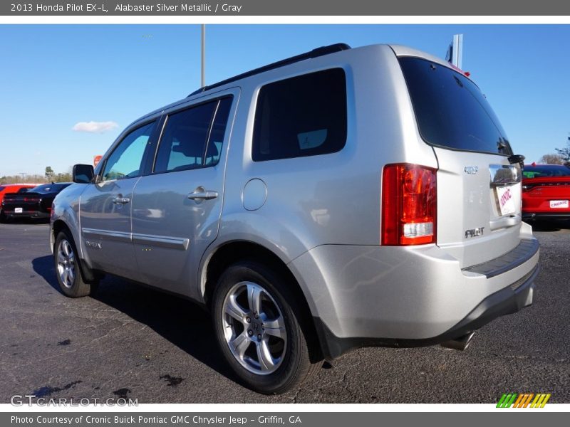 Alabaster Silver Metallic / Gray 2013 Honda Pilot EX-L