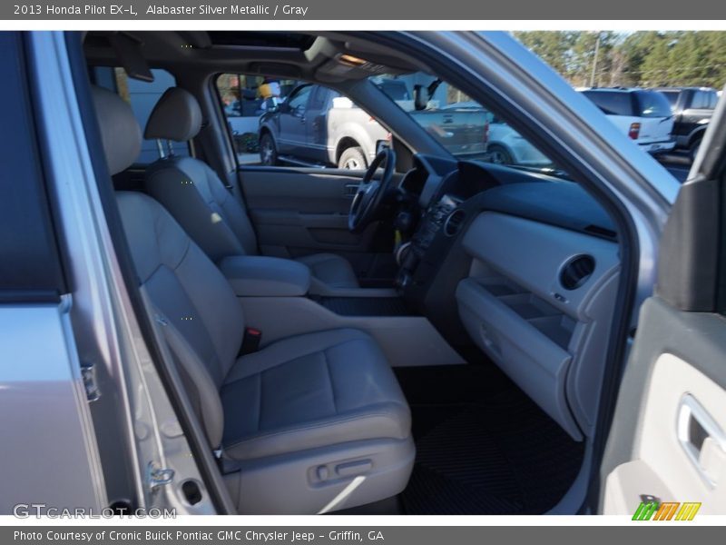 Alabaster Silver Metallic / Gray 2013 Honda Pilot EX-L