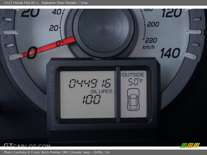 Alabaster Silver Metallic / Gray 2013 Honda Pilot EX-L