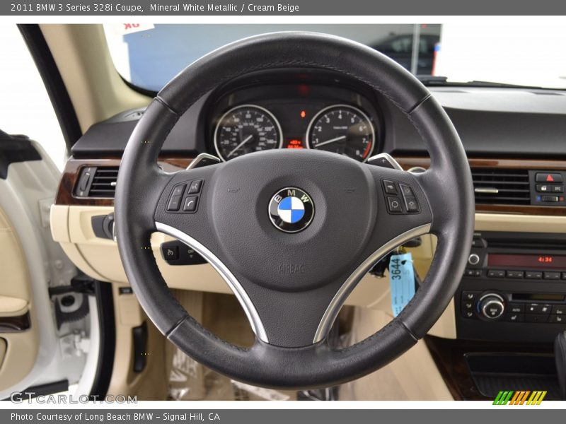Mineral White Metallic / Cream Beige 2011 BMW 3 Series 328i Coupe