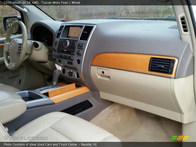 Tuscan White Pearl / Wheat 2009 Infiniti QX 56 4WD