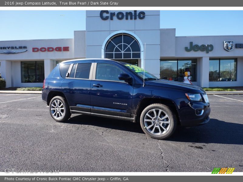 True Blue Pearl / Dark Slate Gray 2016 Jeep Compass Latitude