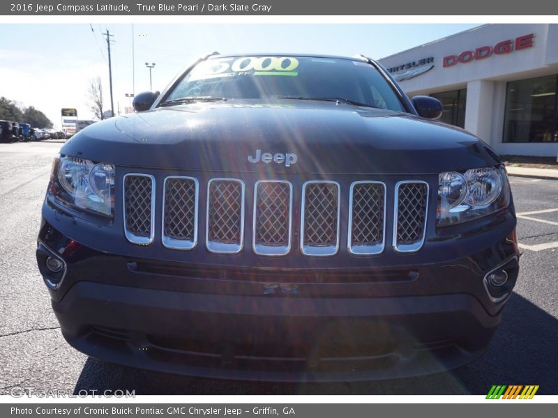 True Blue Pearl / Dark Slate Gray 2016 Jeep Compass Latitude