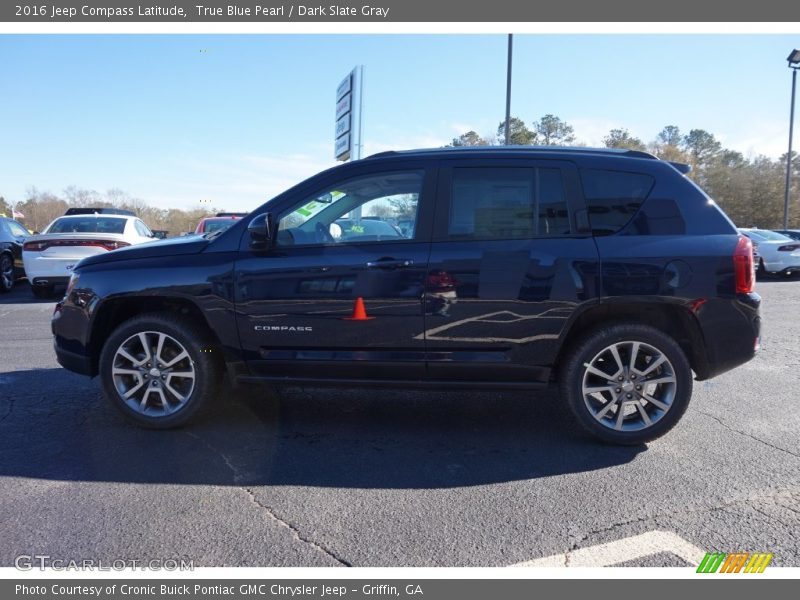 True Blue Pearl / Dark Slate Gray 2016 Jeep Compass Latitude