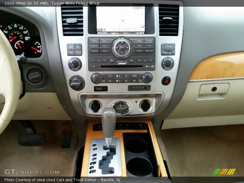 Tuscan White Pearl / Wheat 2009 Infiniti QX 56 4WD