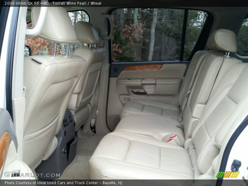 Tuscan White Pearl / Wheat 2009 Infiniti QX 56 4WD