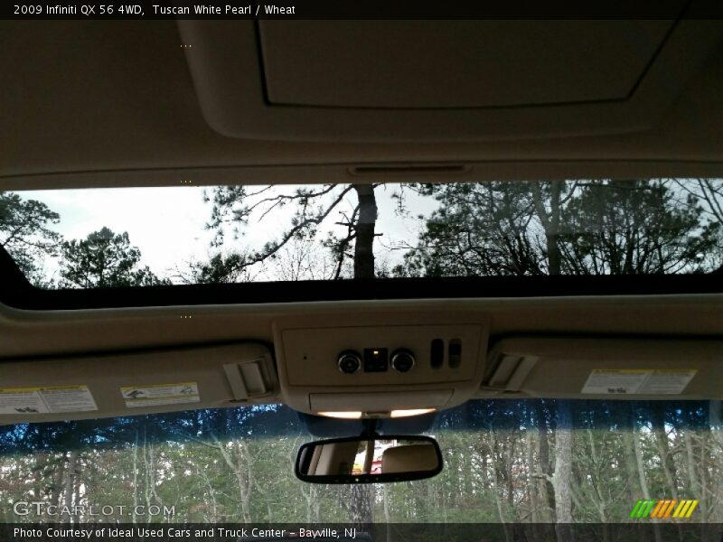 Tuscan White Pearl / Wheat 2009 Infiniti QX 56 4WD