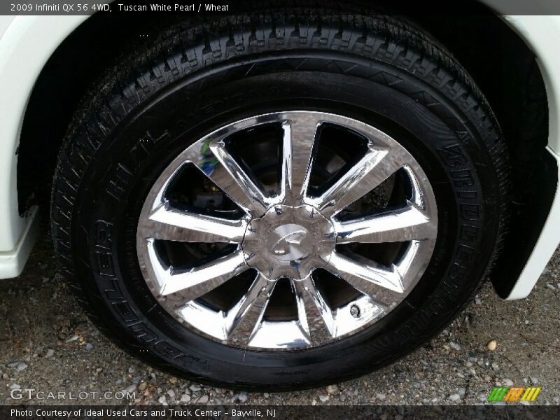 Tuscan White Pearl / Wheat 2009 Infiniti QX 56 4WD