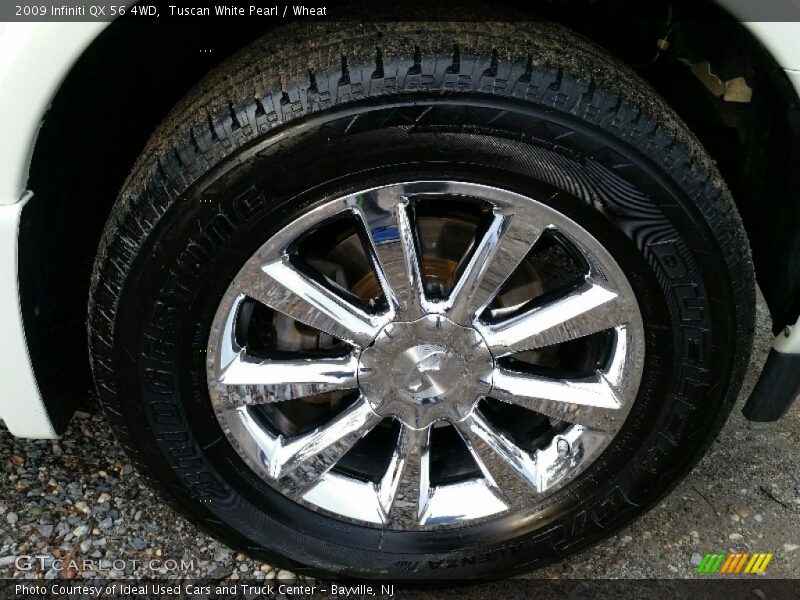 Tuscan White Pearl / Wheat 2009 Infiniti QX 56 4WD