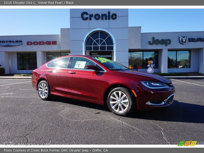 Velvet Red Pearl / Black 2016 Chrysler 200 C