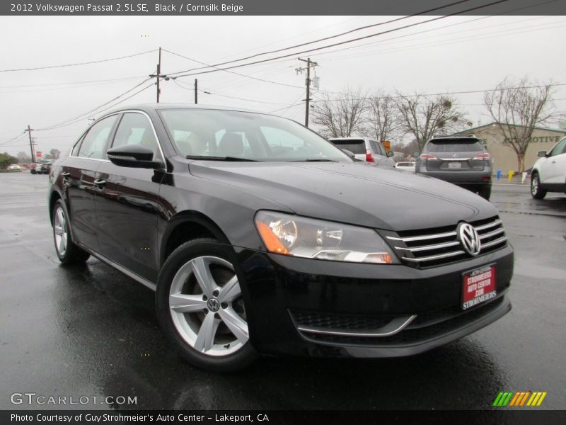 Black / Cornsilk Beige 2012 Volkswagen Passat 2.5L SE