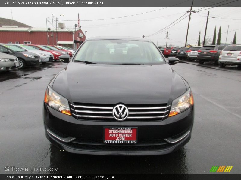 Black / Cornsilk Beige 2012 Volkswagen Passat 2.5L SE