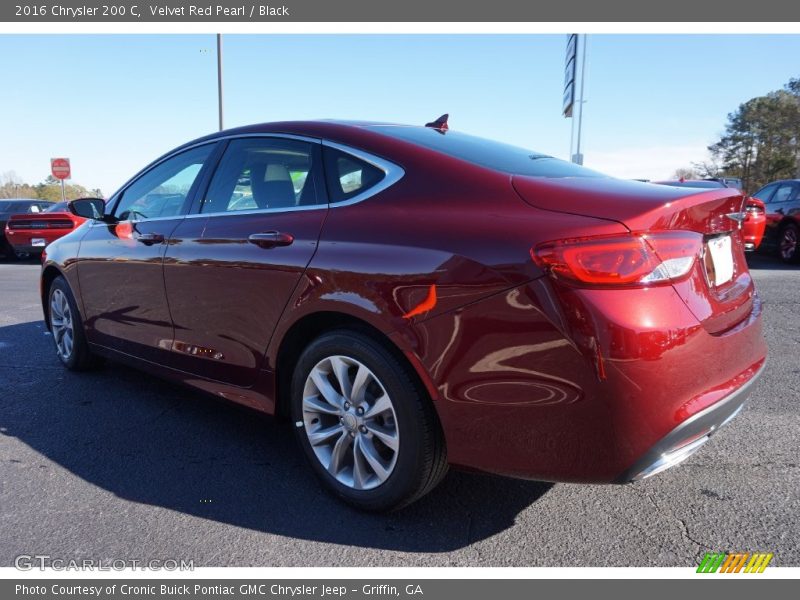Velvet Red Pearl / Black 2016 Chrysler 200 C