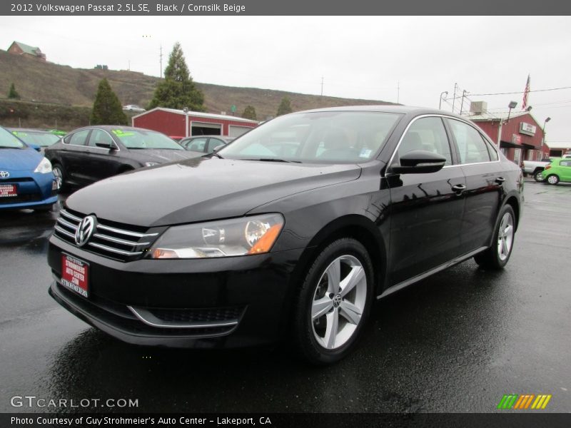 Black / Cornsilk Beige 2012 Volkswagen Passat 2.5L SE