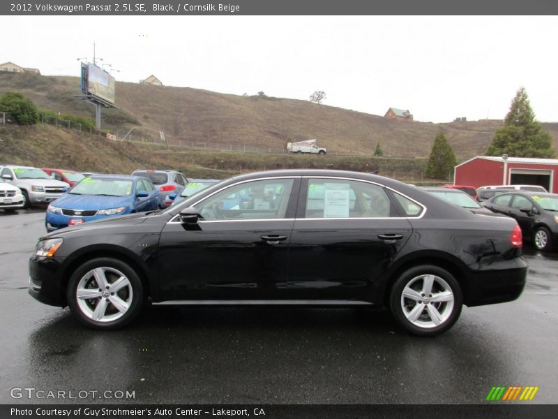 Black / Cornsilk Beige 2012 Volkswagen Passat 2.5L SE