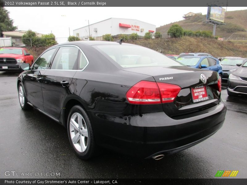 Black / Cornsilk Beige 2012 Volkswagen Passat 2.5L SE