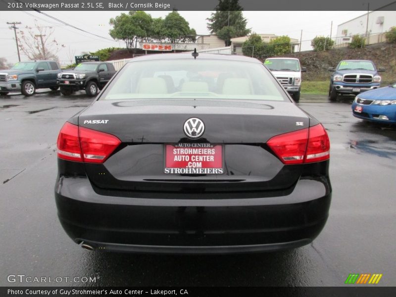 Black / Cornsilk Beige 2012 Volkswagen Passat 2.5L SE