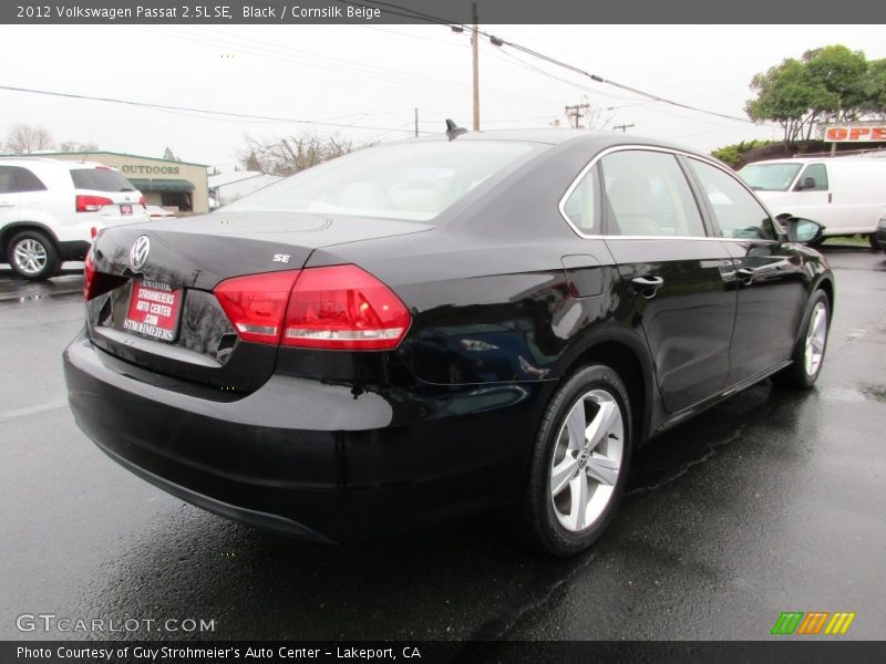Black / Cornsilk Beige 2012 Volkswagen Passat 2.5L SE